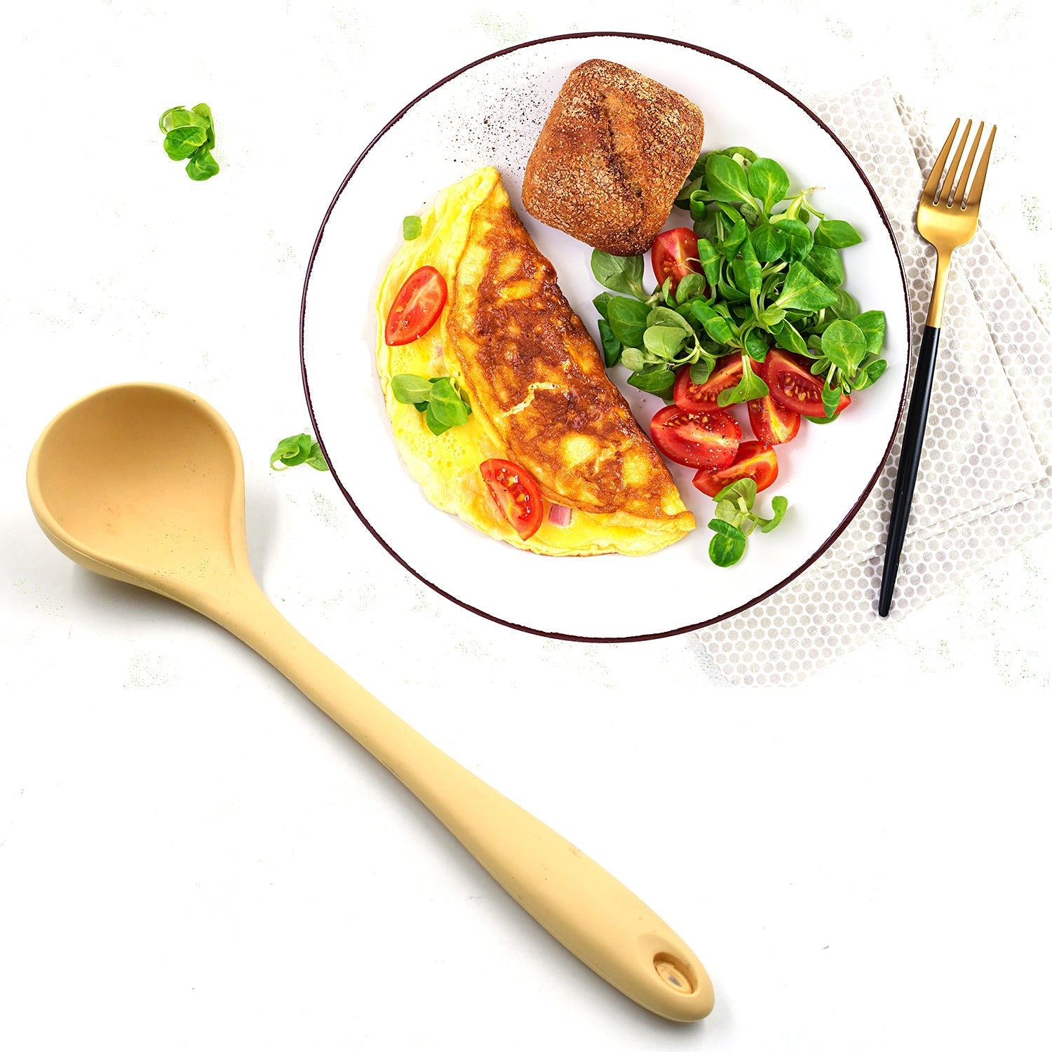 5452 Silicone Ladle Spoon, Heat Resistant Soup Ladle Scoop Spatula with Hygienic Solid Coating FDA Grade (28cm) 5452 Silicone Ladle Spoon, Heat Resistant Soup Ladle Scoop Spatula with Hygienic Solid Coating FDA Grade (28cm)